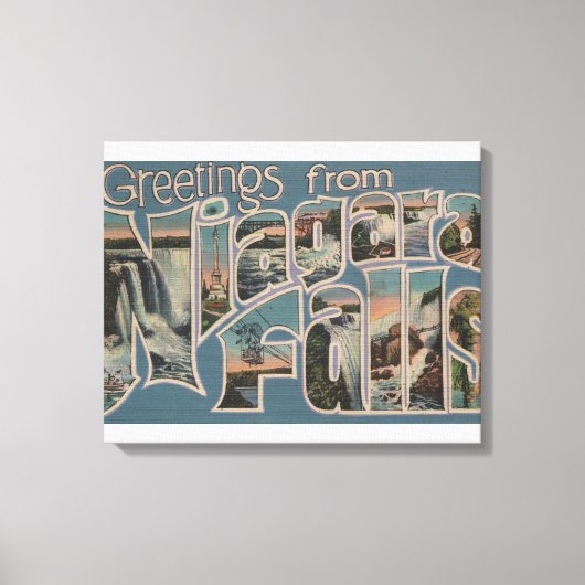 Toile Niagara Falls, New York - Grandes Lettres Scènes 2 (Recto)