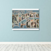 Toile Niagara Falls, New York - Grandes Lettres Scènes 2 (Insitu (Plancher de Bois))