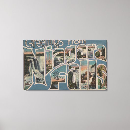 Toile Niagara Falls, New York - Grandes Lettres Scènes 2 (Recto)