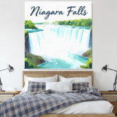 Toile Niagara Falls Painterly Landscape Illustration (Insitu(Chambre))