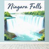 Toile Niagara Falls Painterly Landscape Illustration (Insitu (Plancher de Bois))