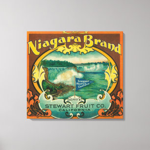 Toile Niagra Orange Étiquette