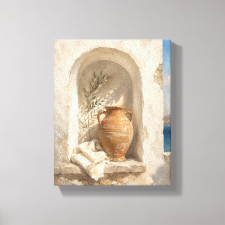 Toile Niche ensolleillée de Naxos Nature morte méditerra