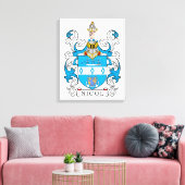 Toile Nicol Family Crest (Insitu(Salon))