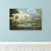Toile Nicolas Poussin - Paysage au calme (Insitu (Plancher de Bois))