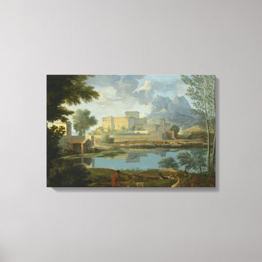 Toile Nicolas Poussin - Paysage au calme (Recto)