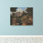 Toile Nicolas Poussin - Paysage avec Saint John (Insitu (Plancher de Bois))