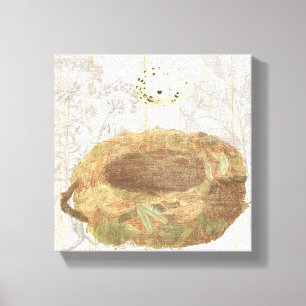 Toile Nid avec l'oeuf tacheté