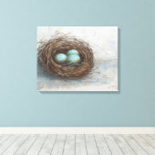 Toile Nid d'oiseau rustique - Bleu (Insitu (Plancher de Bois))