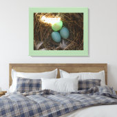 Toile Nid et oeufs de bleuets (Insitu(Chambre))