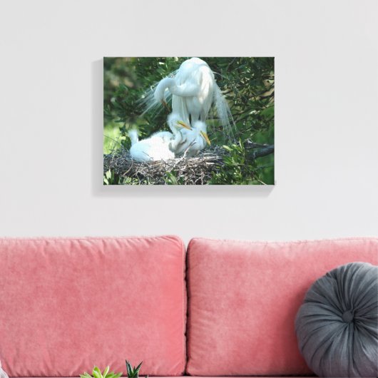 Toile Nidification de la Grande Aigrette (Insitu(Salon))