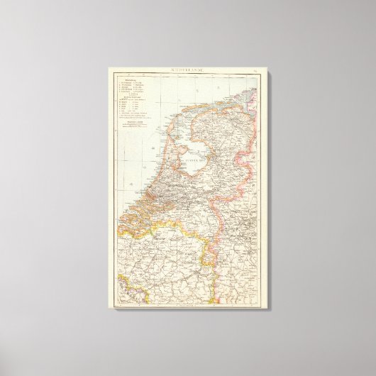 Toile Niederlande - Carte Pays-Bas (Recto)