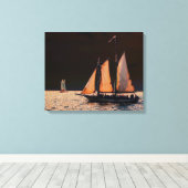 Toile Night Sail - Key West, Floride (Insitu (Plancher de Bois))