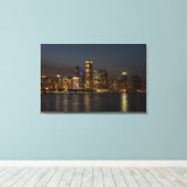 Toile Night Skyline Chicago Pano (Insitu (Plancher de Bois))
