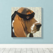 Toile Ninja Basset Hound Dog (Insitu (Plancher de Bois))