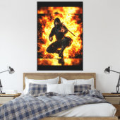 Toile Ninja Warrior dans le Feu 40x60 (Insitu(Chambre))