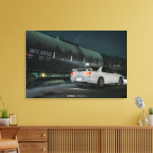 Toile Nissan Skyline R34 avec train à Los Angeles (Insitu(Salon))