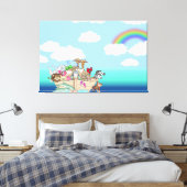 Toile Noah's Ark Baby Nursery Art Wall Canvas (Insitu(Chambre))