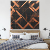 Toile Nocturnal Amber Geometry (Insitu(Chambre))