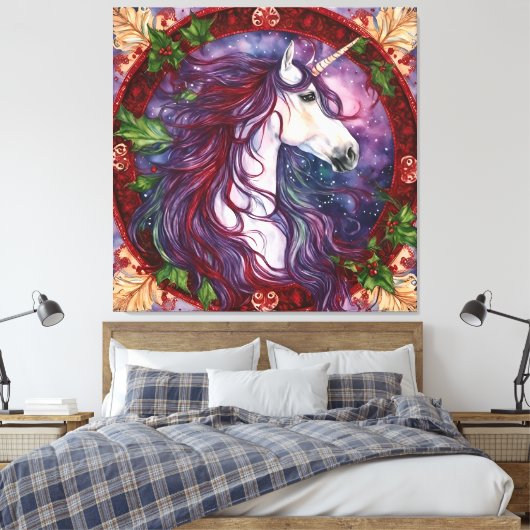 Toile Noël à la licorne (Insitu(Chambre))
