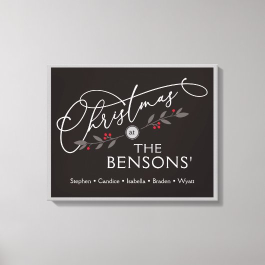 Toile "Noël à" Nom de famille Holiday SVG (Recto)