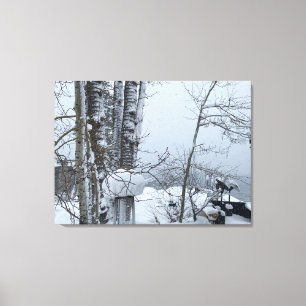 Toile Noël blanc