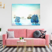 Toile Noël bleu suisse (Insitu(Salon))