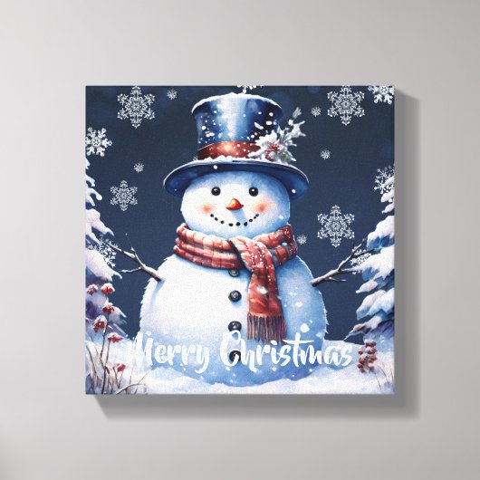 Toile Noël de la forêt d'hiver (Recto)