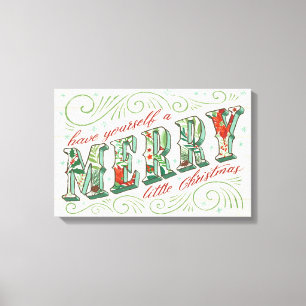 Toile Noël de la joie de vacances Joyeux petit