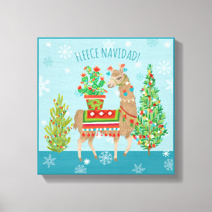 Toile Noël de lamas de Navidad   d'ouatine beau