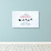 Toile Noël de Santa and his Flying (Insitu (Plancher de Bois))