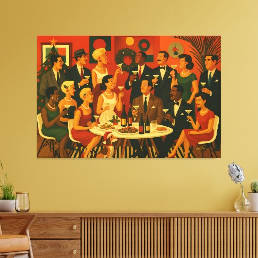 Toile Noël des Intellectuels Martini Moderne du Milieu d (Insitu(Salon))