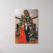 Toile Noël du président américain Bill Clinton et Hillar (Recto)