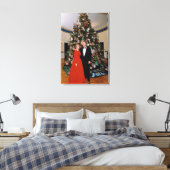 Toile Noël du président américain Bill Clinton et Hillar (Insitu(Chambre))