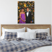 Toile Noël du président Barack Obama et de Michelle (Insitu(Chambre))