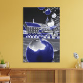 Toile Noël en bleu (Insitu(Salon))