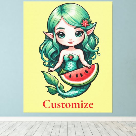 Toile Noël en juillet Elf Mermaid Thunder_Cove (Insitu (Plancher de Bois))