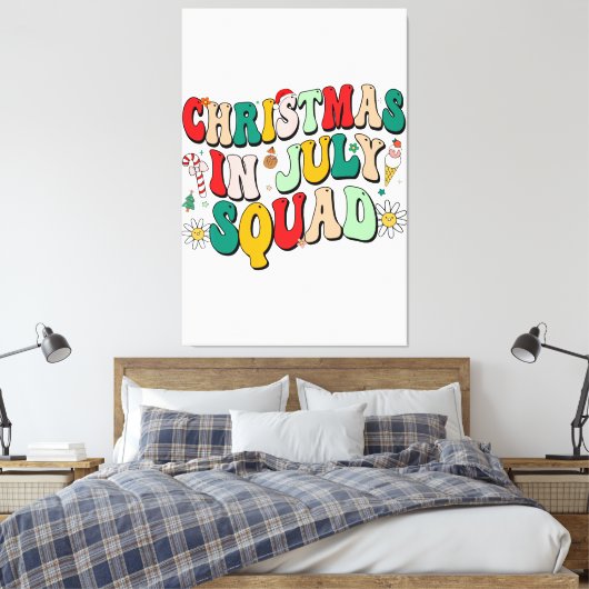 Toile Noël en Juillet Squad Drôle été Plage de Noël Va (Insitu(Chambre))