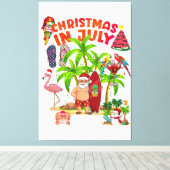 Toile Noël En Juillet Squad Père Noël Et Amis Xmas Boy (Insitu (Plancher de Bois))