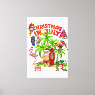 Toile Noël En Juillet Squad Père Noël Et Amis Xmas Boy