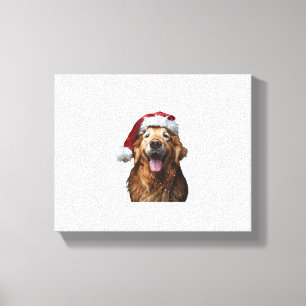 Toile Noël Golden Retriever