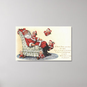 Toile Noël GreetingSanta reposant # 2