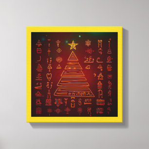 Toile Noël Hiéroglyphes Égyptiens 1