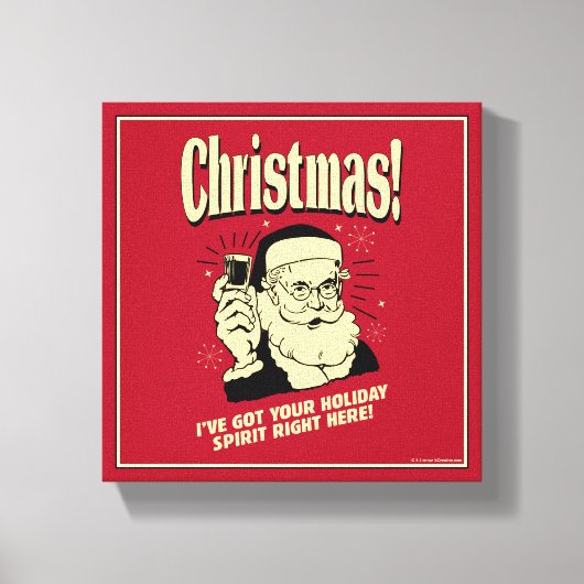 Toile Noël : J'ai ton esprit de vacances ici (Recto)