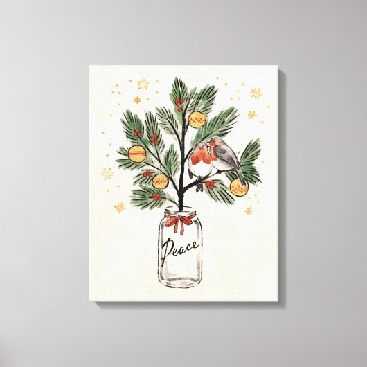 Toile Noël Lobirds Paix (Recto)