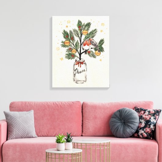 Toile Noël Lobirds Paix (Insitu(Salon))