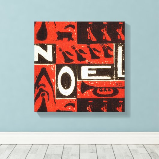 Toile Noel Rouge (Insitu (Plancher de Bois))