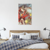 Toile Noël SalutationPère Noël en voiture (Insitu(Chambre))