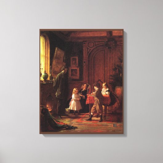 Toile Noël (Scène de Noël Vintage) (Recto)