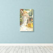 Toile Noël vintage, Ange victorien avec arbre (Insitu (Plancher de Bois))